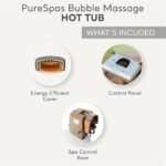 Intex: PureSpa: Sahara Tan Inflatable Hot Tub Set – 6 Person – 85″ Round Outdoor Heated Bubble Spa, Jet Massage, Cover, Hard Water Treatment System - Image 4