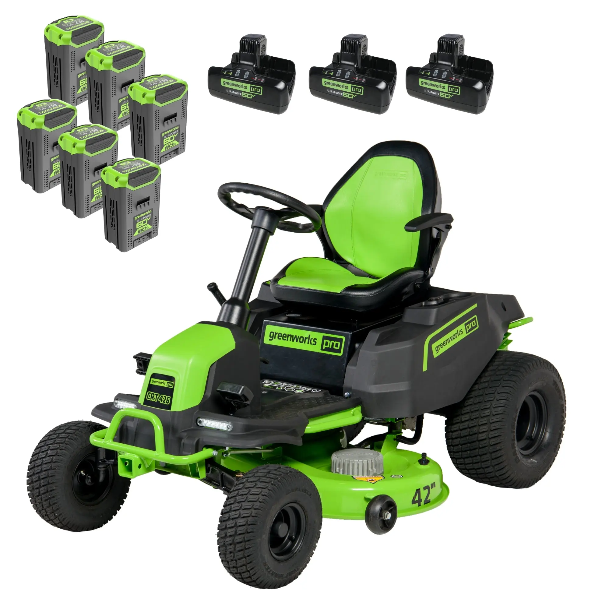 1-424-1.webp Greenworks 60V 42″ Cordless Battery CrossoverT Riding Lawn Mowers. - Image 1