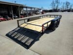 6’4″ x 16 Utility Trailer Double Axle Dovetail With Gate Powder Coated (2) 3500lb Axles - Image 8