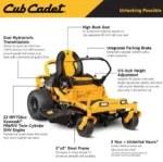 Cub Cadet Ultima ZT1 50″ Zero-Turn Riding Lawn Mower – Power, Precision & Comforts. - Image 2