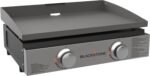 Blackstone 22″ Portable Tabletop Griddle – Dual Burner Flat Top Grill, 24,000 BTU Propane with Stainless Steel Faceplate & Rear Grease System