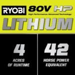 80V Max HP Lithium 54″ Brushless Electric Zero Turn Lawn Mower - Image 24