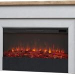 Real Flame Malie 68″ Electric Fireplace with Mantel & Remote Control