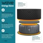 Wave Atlantic 4-Person Round inflatable Hot Tub with integrated Heater and Aquajet Massage System - Image 4