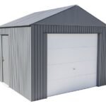 Sojag 12×10 Everest Steel Storage Garage Kit – Charcoal