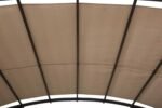Pergola, Outdoor Steel Arched Pergola with Adjustable Canopy - Image 4