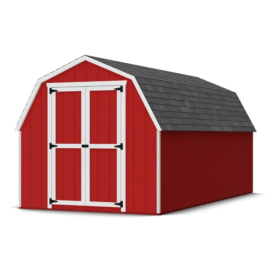 i1-20-1.webp Little Cottage Co. 8 x 16 Foot Value Gambrel Barn with 4 Foot Sidewalls – Precut Kits - Image 1