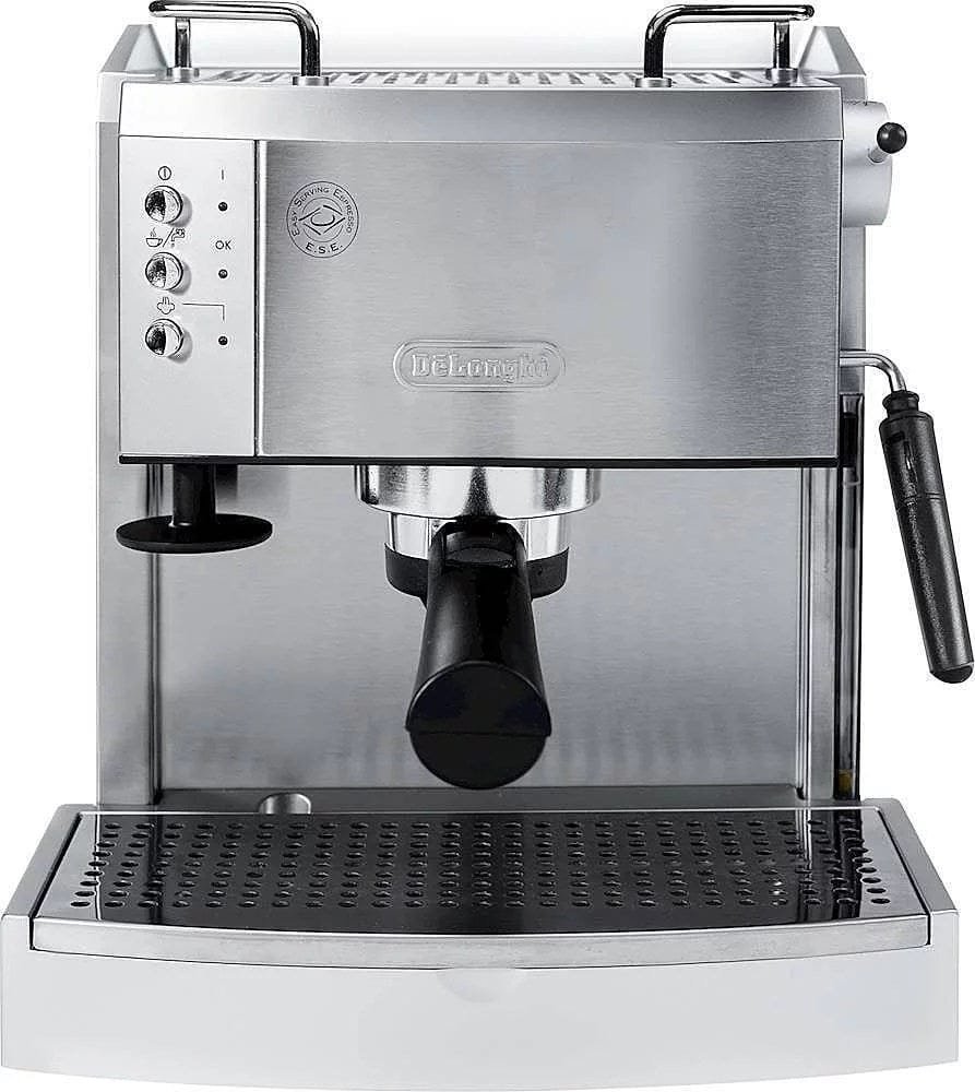img-1297.jpg De’Longhi – Espresso Machine with 15 bars of pressure, Milk Frother and removable water tank – Stainless Steel - Image 1