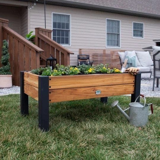 img-2607.jpg Raised planter 100% authentic teak wood - Image 1