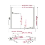 KATOOL KT-H105 Two Post Vehicles Lift 10,000 lbs Capacity - Image 2